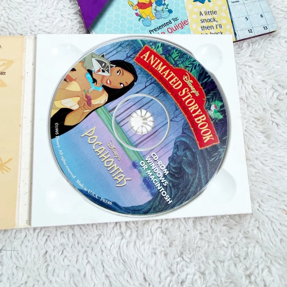 Disneys Animated Storybook Pocahontas & Winnie the Pooh Print Studio CD-ROM lot
